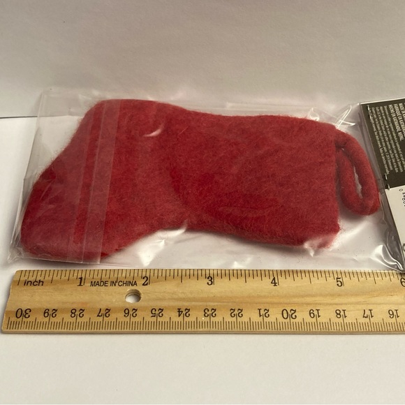 10 Dimensions FeltWorks 100% Wool Mini Christmas Stocking Fillable Red - Picture 6 of 16